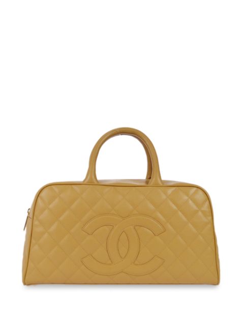 HOT SALE CHANEL 2005 CC diamond-quilted bowling bag Women