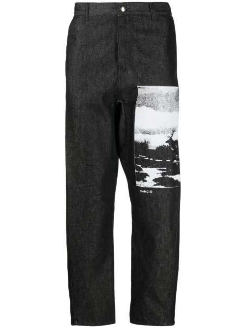 Pantalon en coton biologique à imprimé graphique - OAMC - Modalova