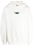 OAMC logo-patch cotton hoodie - White