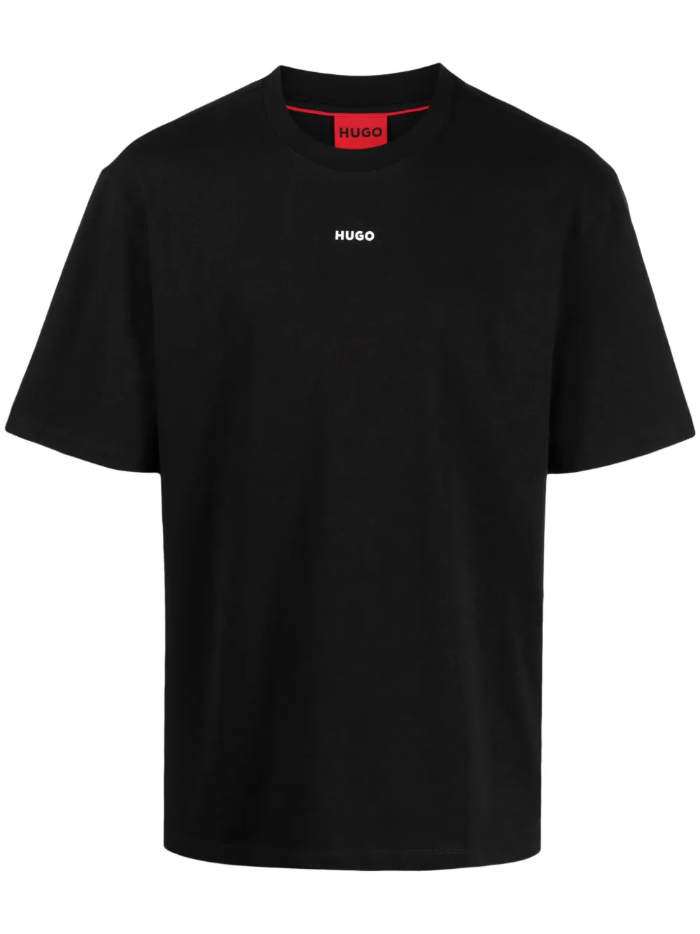 HUGO logo-print cotton T-shirt | Black | Image 1