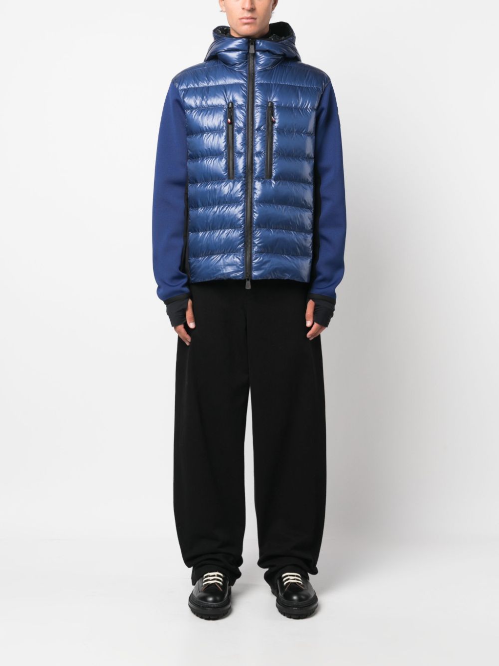 Moncler Grenoble padded hooded jacket - Blauw