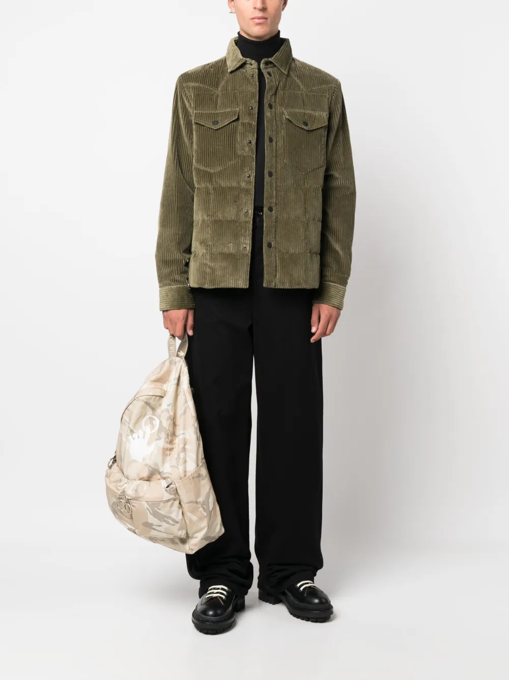 Moncler Grenoble Gelt corduroy shirt jacket - Groen