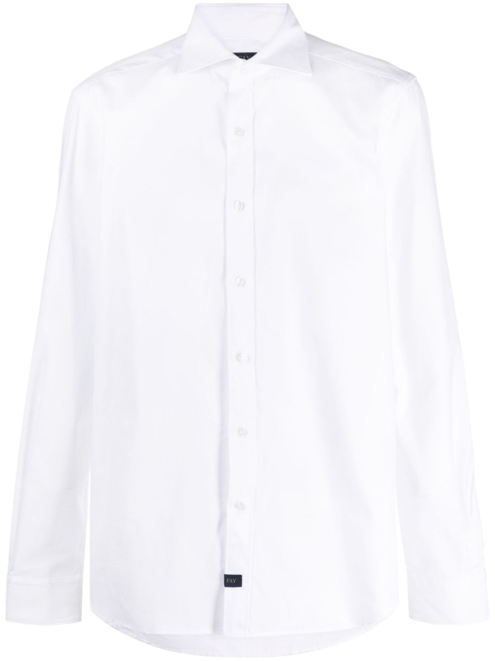 Fay spread-collar cotton shirt - White