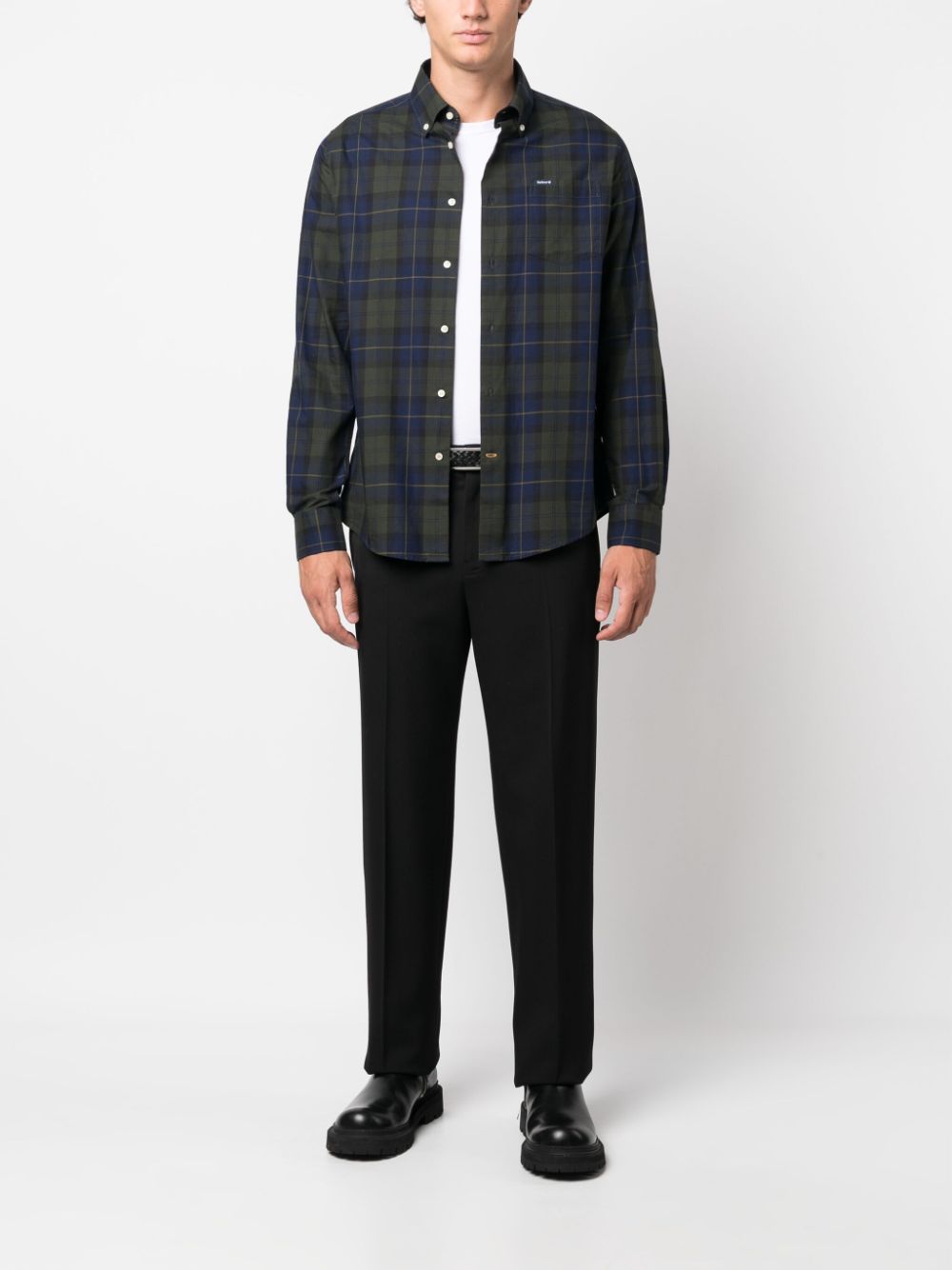 Barbour tartan-check cotton shirt - Groen