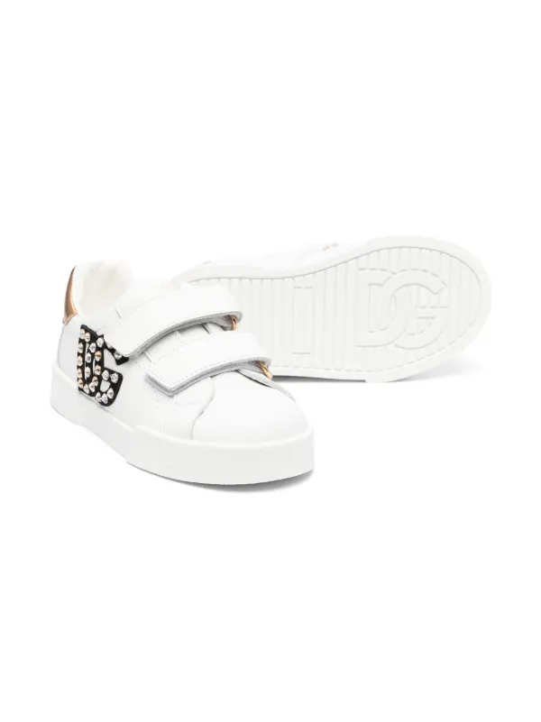 Dolce & Gabbana ビジュー付きスニーカー Dolce & Gabbana Kids ビジュートリム スニーカー | ホワイト