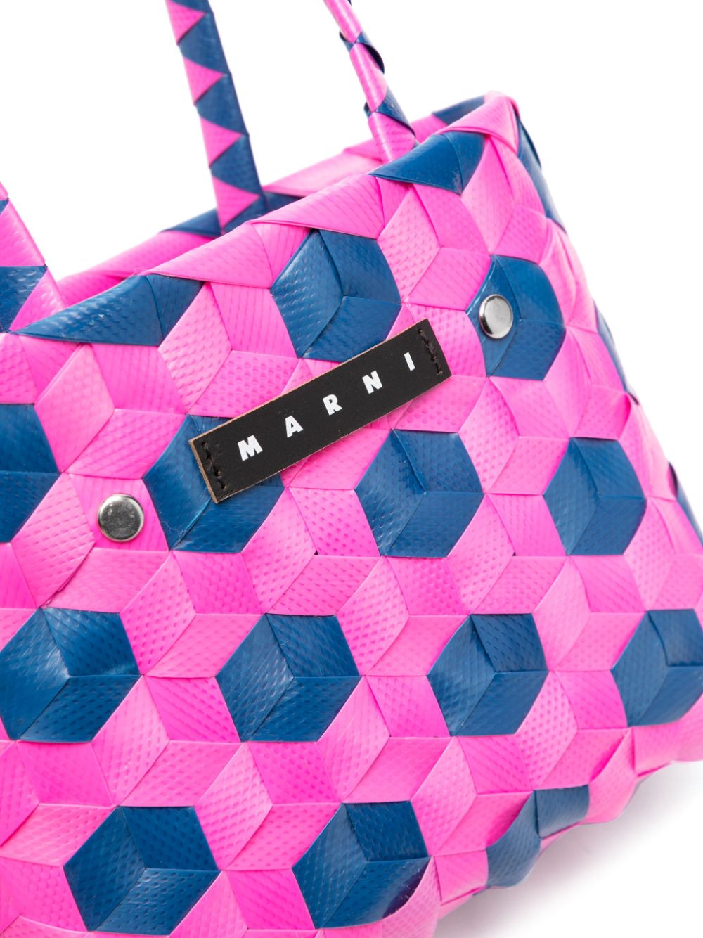 Marni Kids Dot woven tote bag - Roze