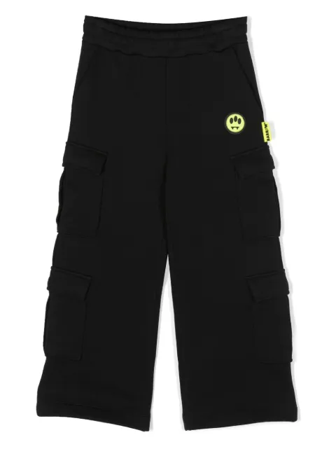 Barrow kids smiley-face cotton cargo trousers