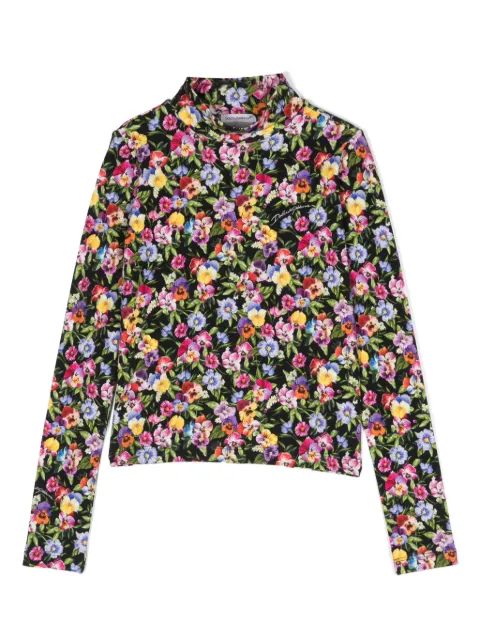 Dolce & Gabbana Kids floral-print cotton-blend top