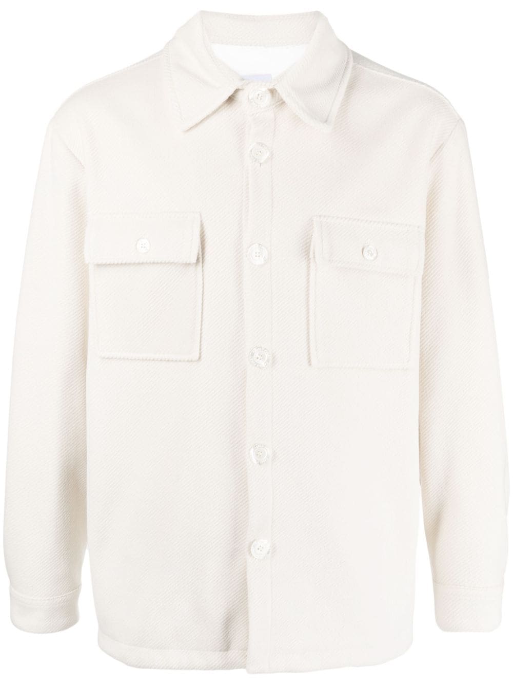 French-terry flap-pocket shirt
