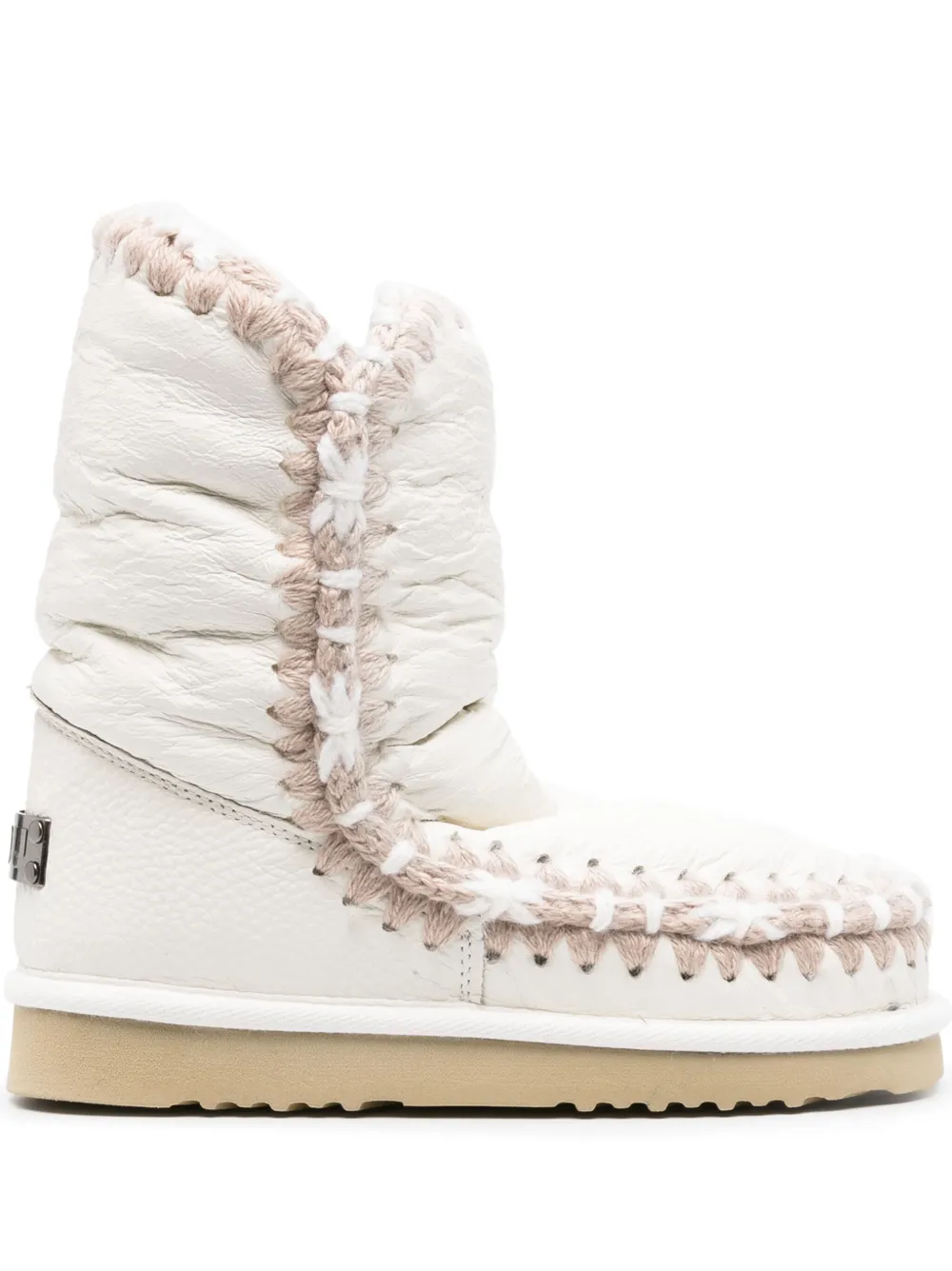 MOU WHIPSTITCH-DETAIL SHEEPSKIN BOOTS