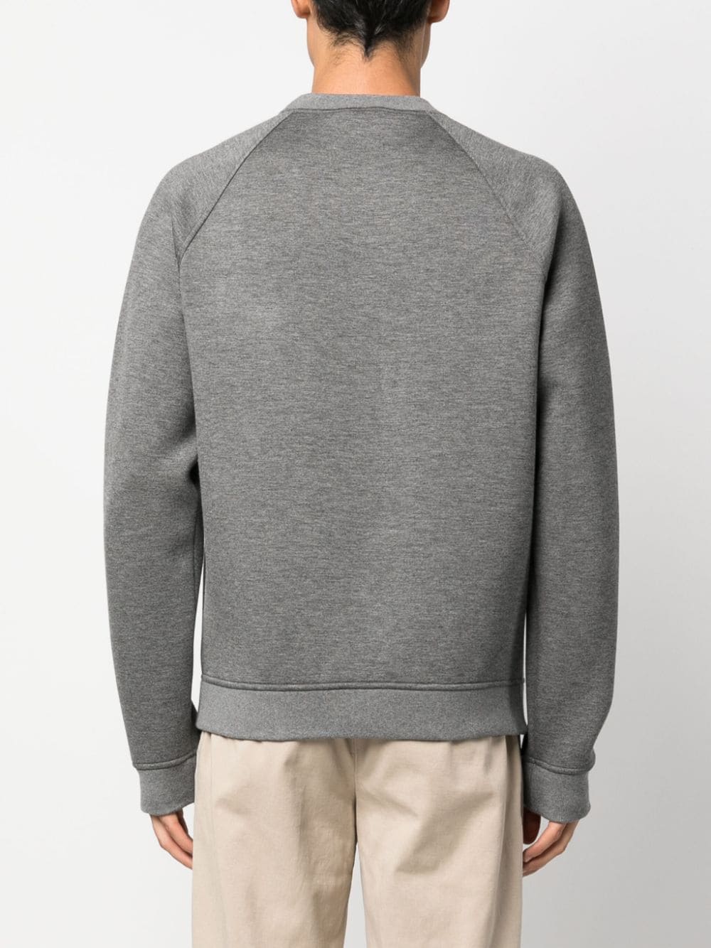 Shop Kiton Logo-print Raglan-sleeve Sweatshirt In Grey