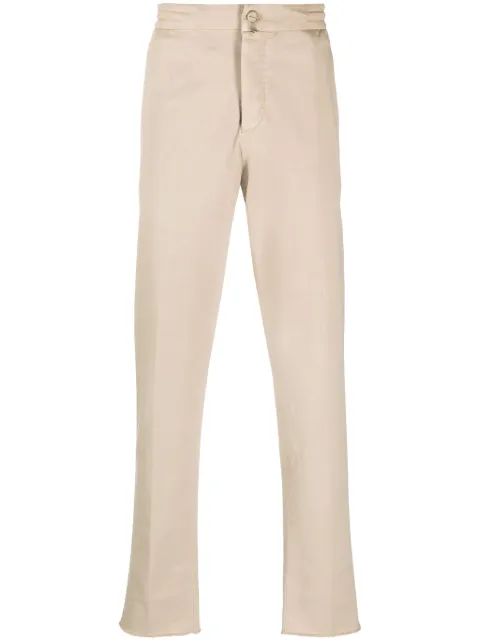 Kiton pantalones chinos con parche del logo