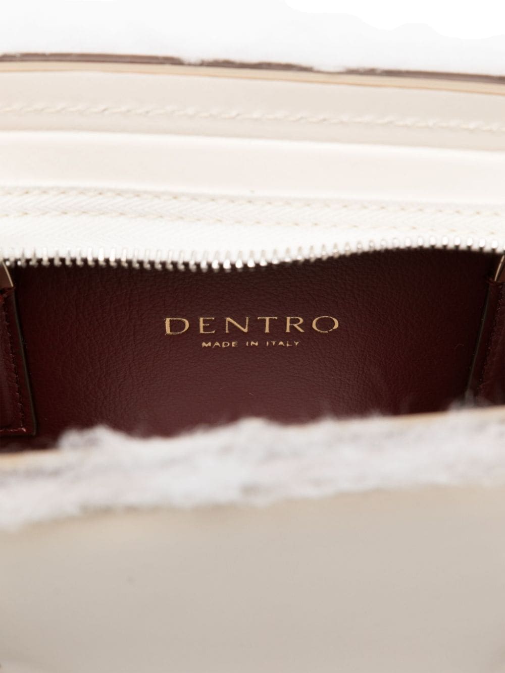 Shop Dentro Mini Otto Leather Tote Bag In White
