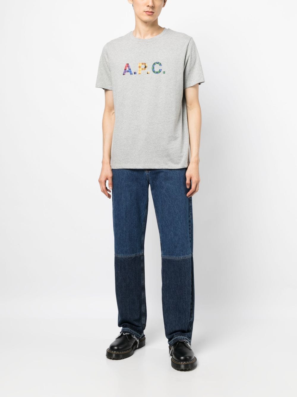A.P.C. logo-print short-sleeve T-shirt - Grijs