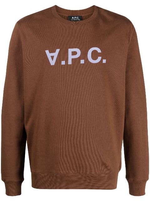 A.P.C. logo-print cotton sweatshirt Men