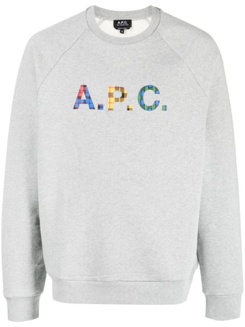 A.P.C. Shaun tartan-logo sweatshirt Men