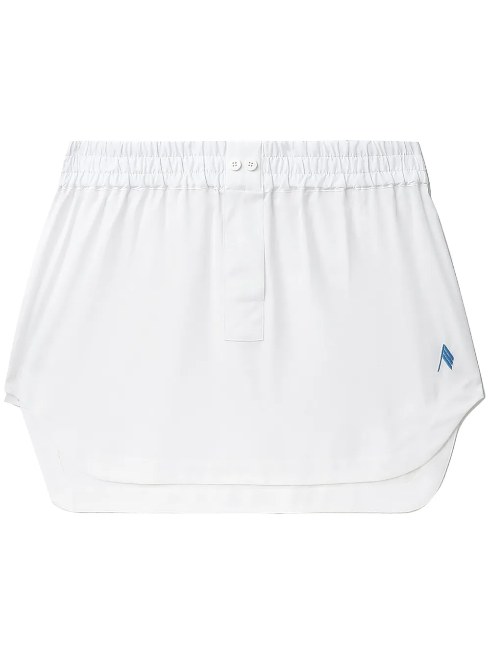The Attico Rooney logo-embroidered poplin miniskirt | White | Image 1