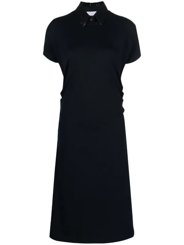 Brunello Cucinelli Sequin-embellished Midi Dress in Blue