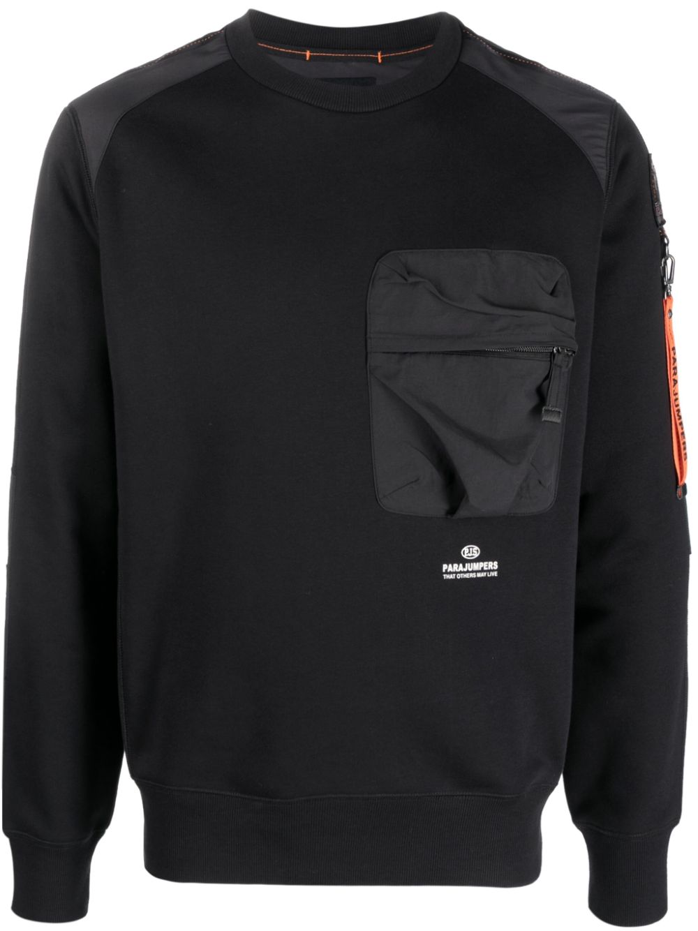 Parajumpers Sabre logo-print crew-neck jumper - Black