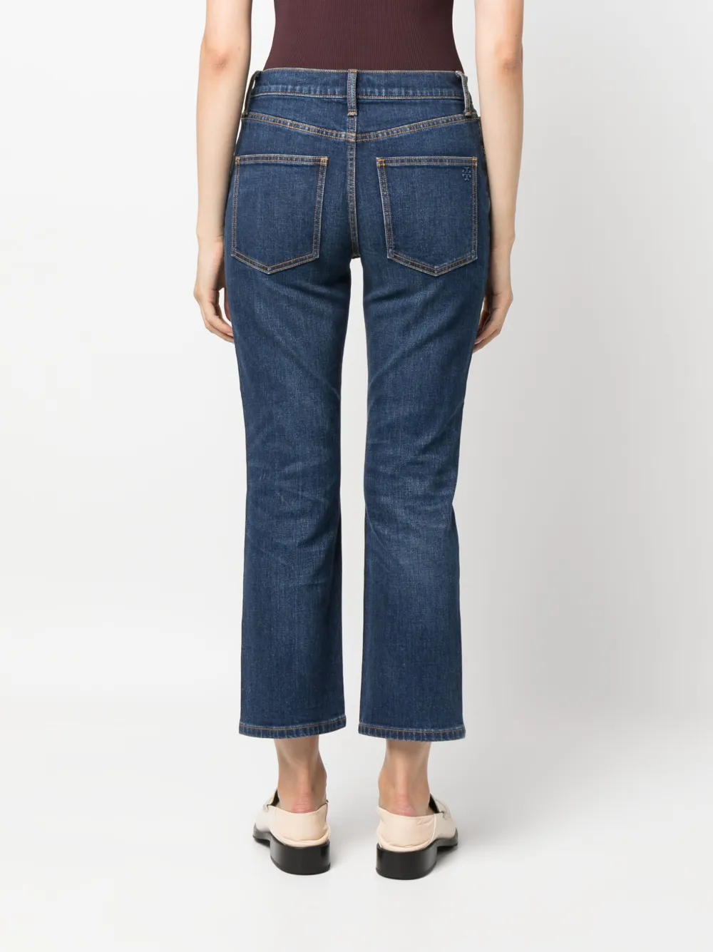 TORY BURCH CROPPED FLARED JEANS