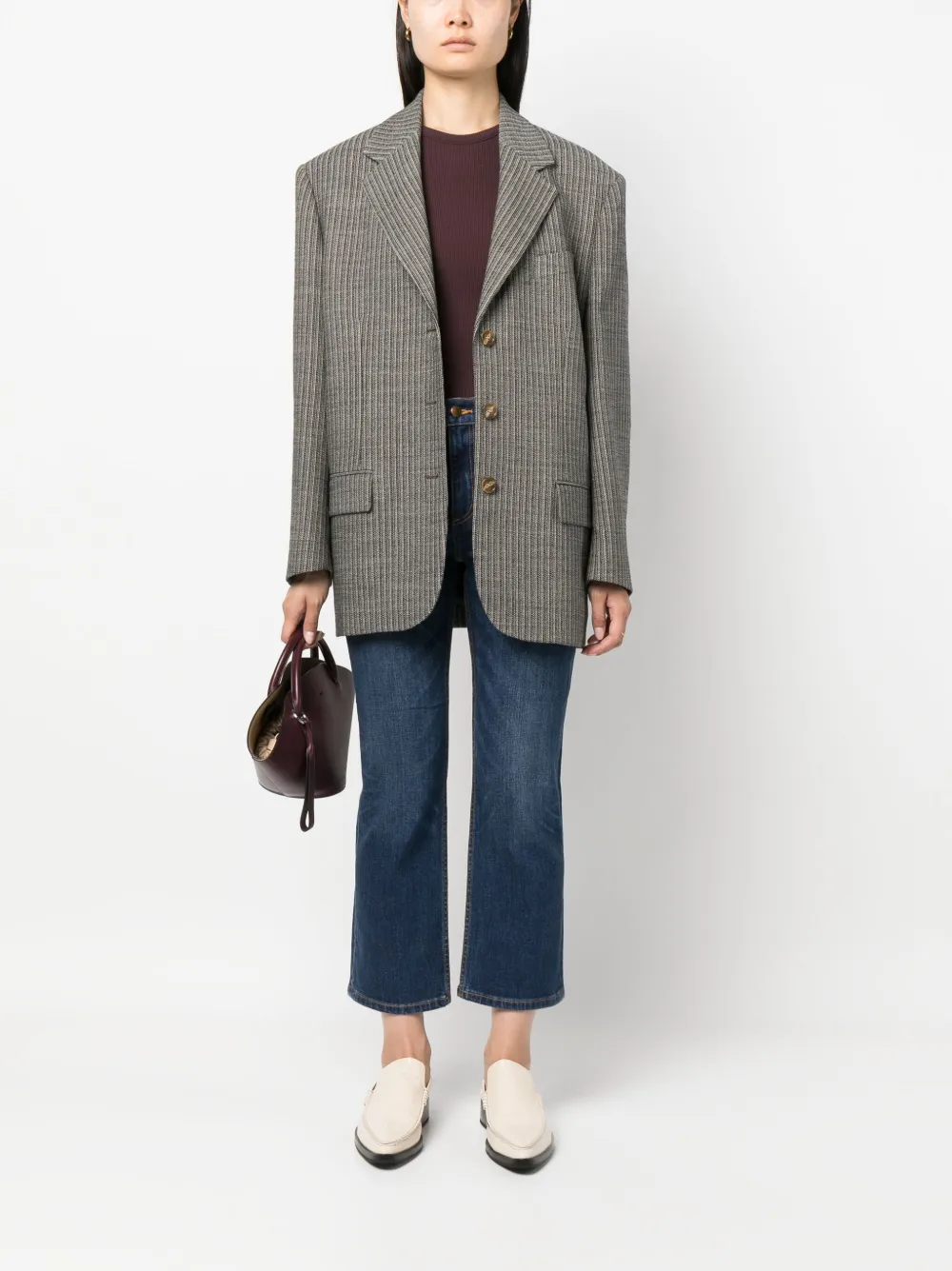TORY BURCH CROPPED FLARED JEANS
