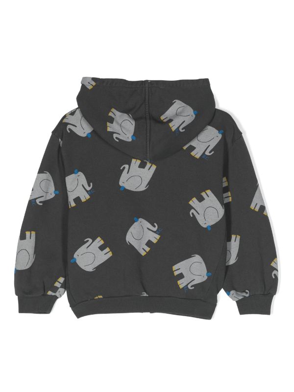 Elephant print online hoodie