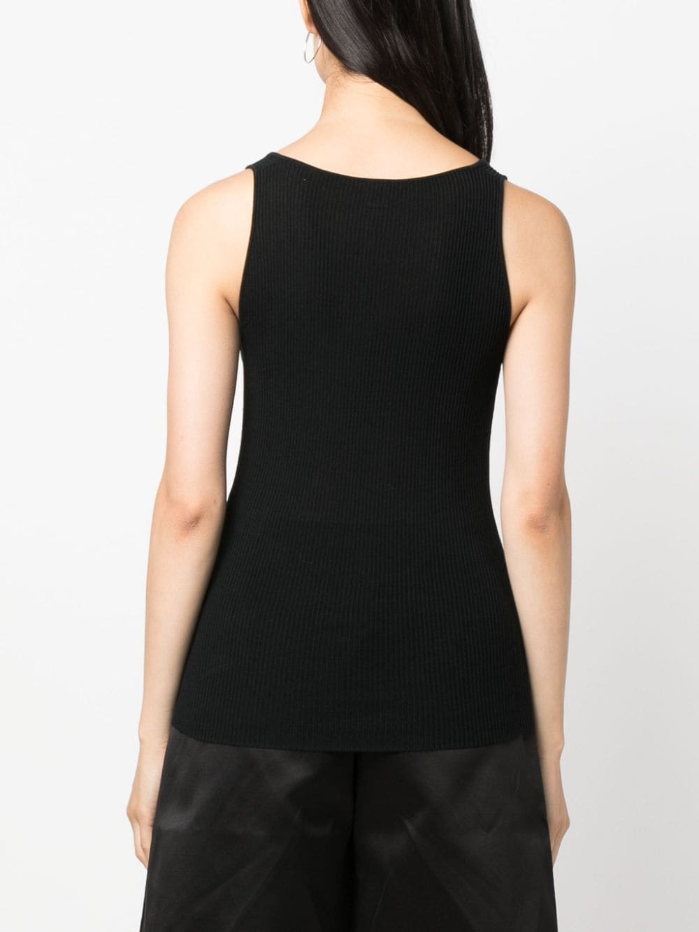 Shop By Malene Birger Rory Ribbed-knit Tank Top In Black