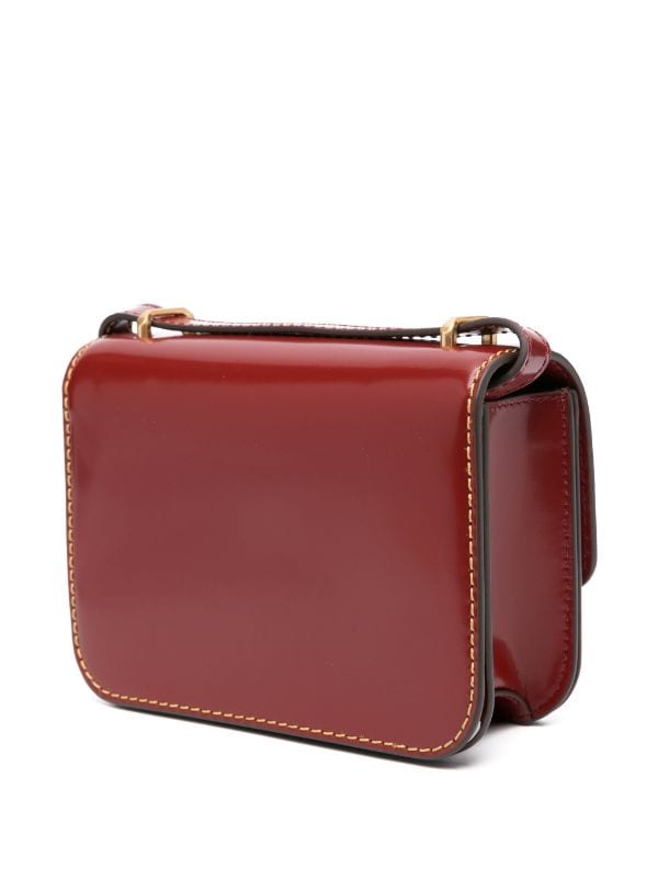 Red leather crossbody on sale purse