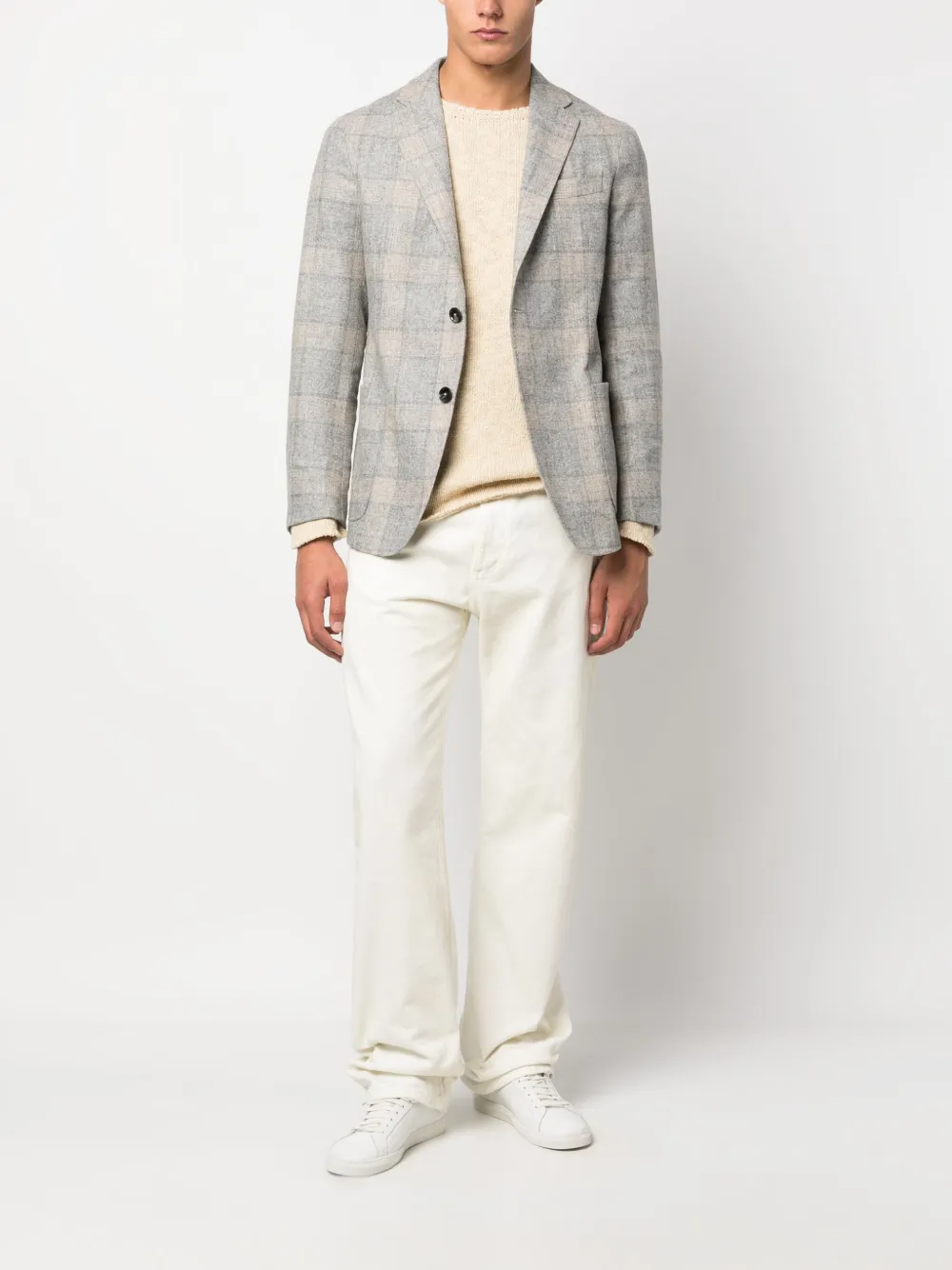 Zegna Blazer met enkele rij knopen - Blauw