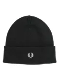 Fred Perry logo-embroidery beanie - Green