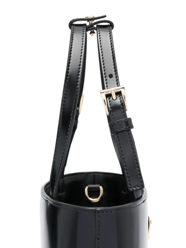 【PRADA】トライアングルロゴ バケットバッグ☆SALE中 Prada トライアングルロゴ バケットバッグ | ブラック | FARFETCH JP