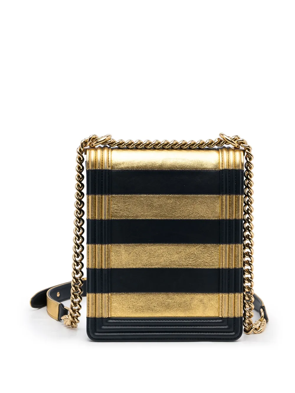 CHANEL Pre-Owned Paris-New York North South Boy schoudertas - Goud