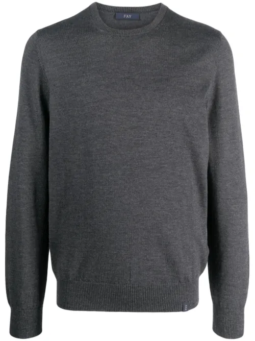 Pull en laine à col rond - Fay - Modalova