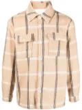 Family First jersey-fleece check-plaid shirt - Neutrals