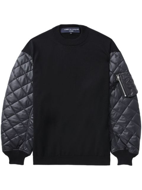 Comme des Garçons Homme padded-panels crew-neck sweatshirt 