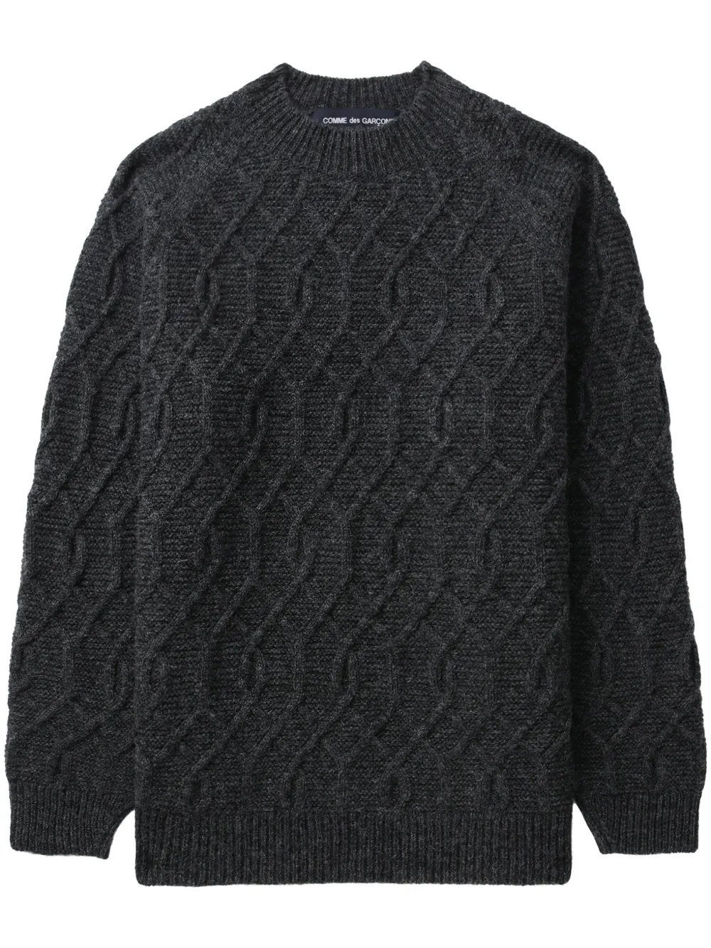 Comme des Garçons Homme chunky-knit crew-neck jumper | Grey | Image 1