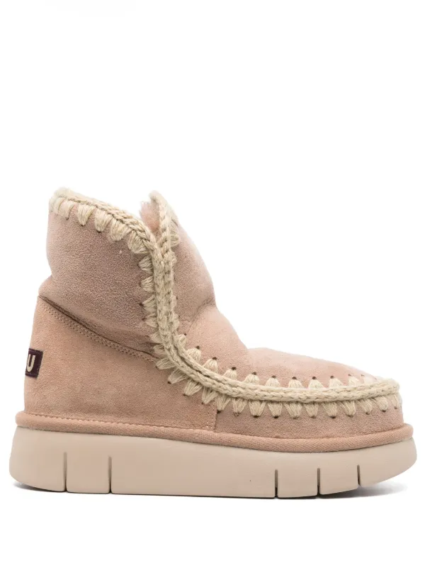 Mou Eskimo Suede Boots Pink FARFETCH IE