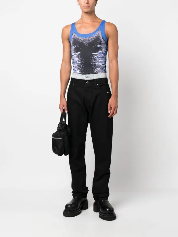 24時間限定タイムセール VTMNTS double-layer straight-leg Jeans | Black | FARFETCH パンツ