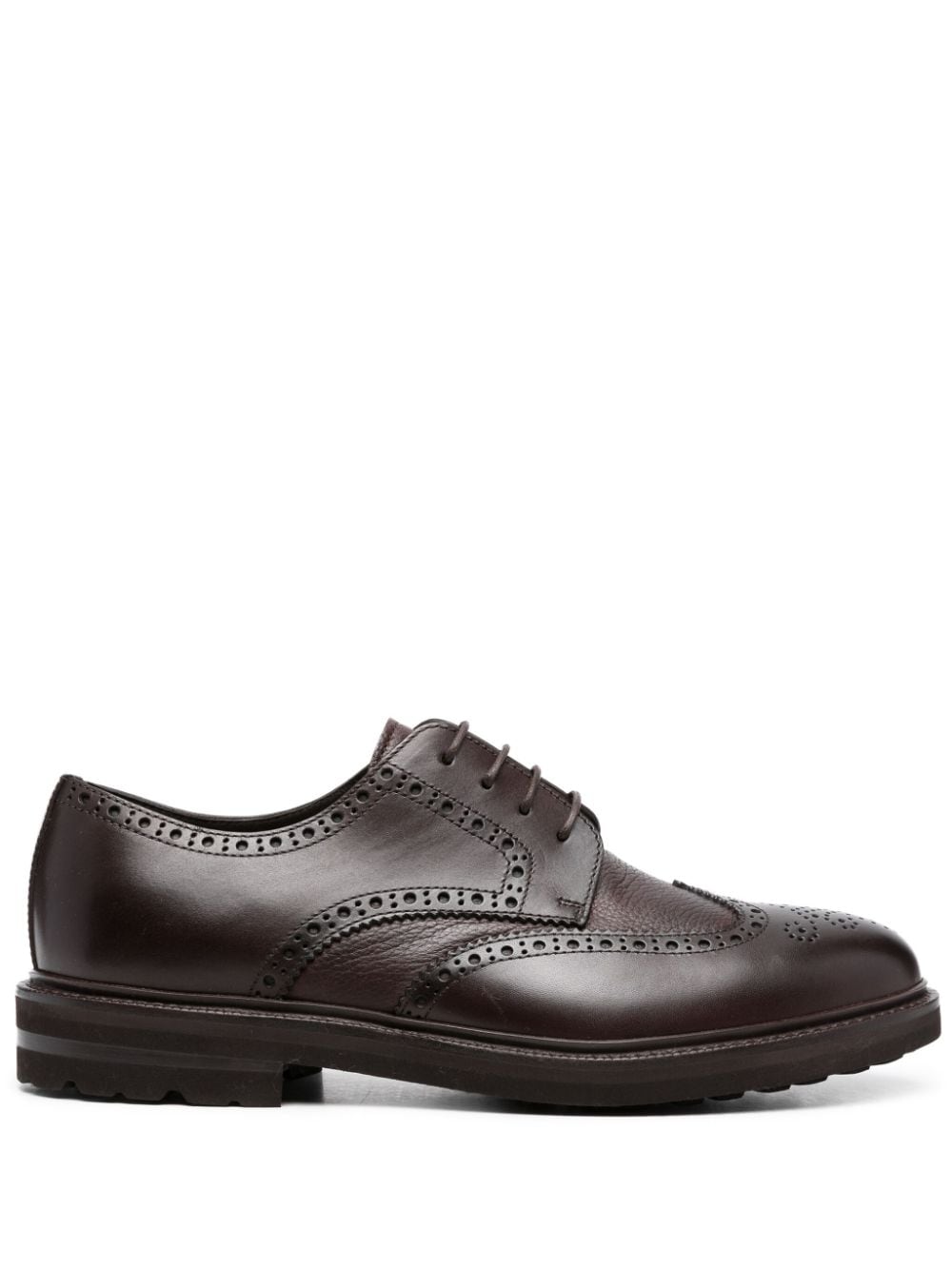 Henderson Baracco Almond-toe Lace-up Derby Shoes In Brown