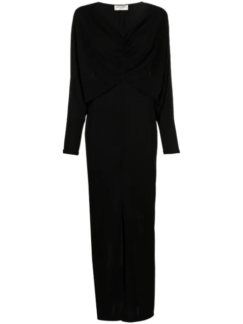 Saint Laurent draped maxi dress