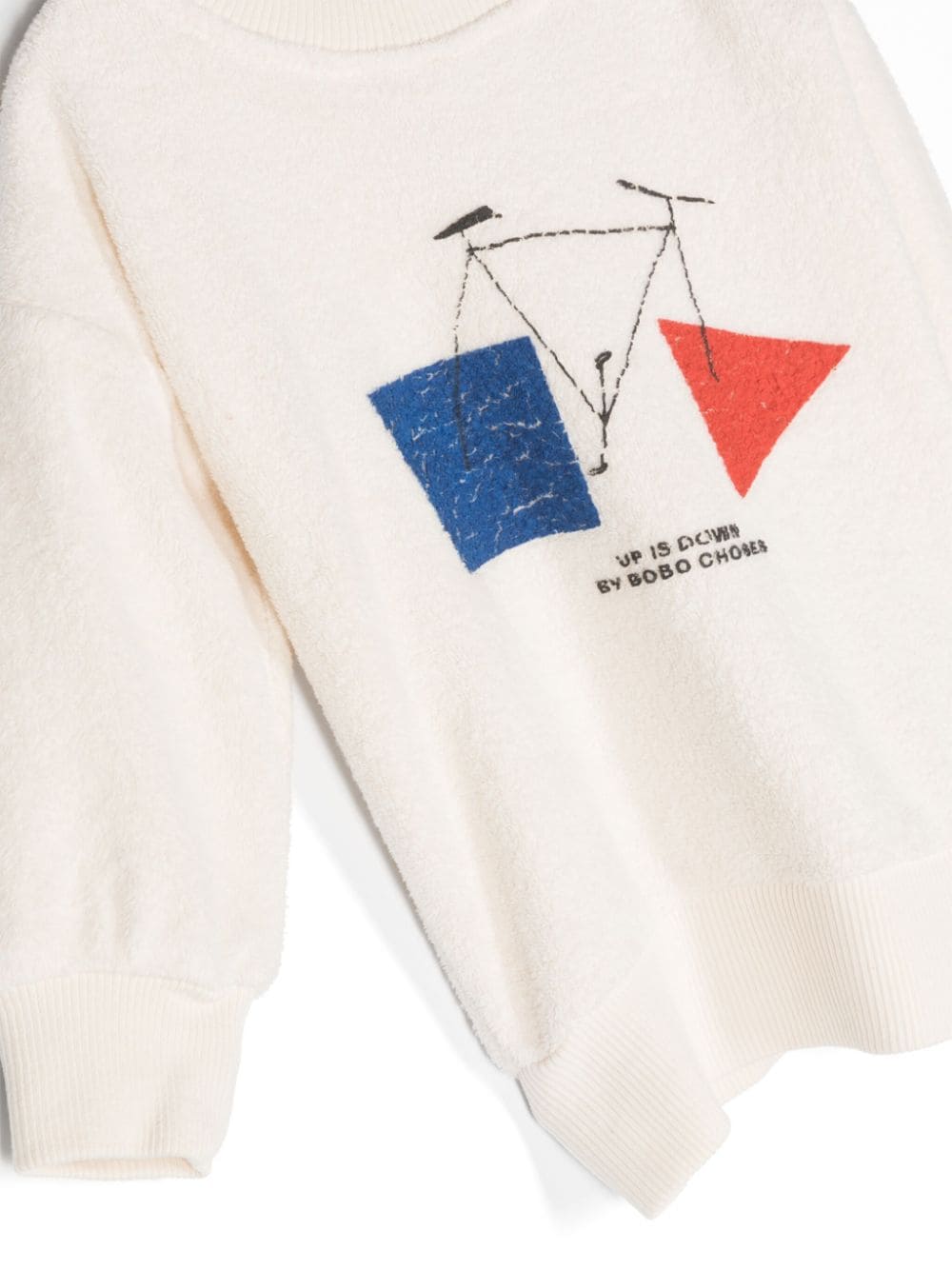 Shop Bobo Choses Crazy Bicy Fleece Sweatshirt In Weiss