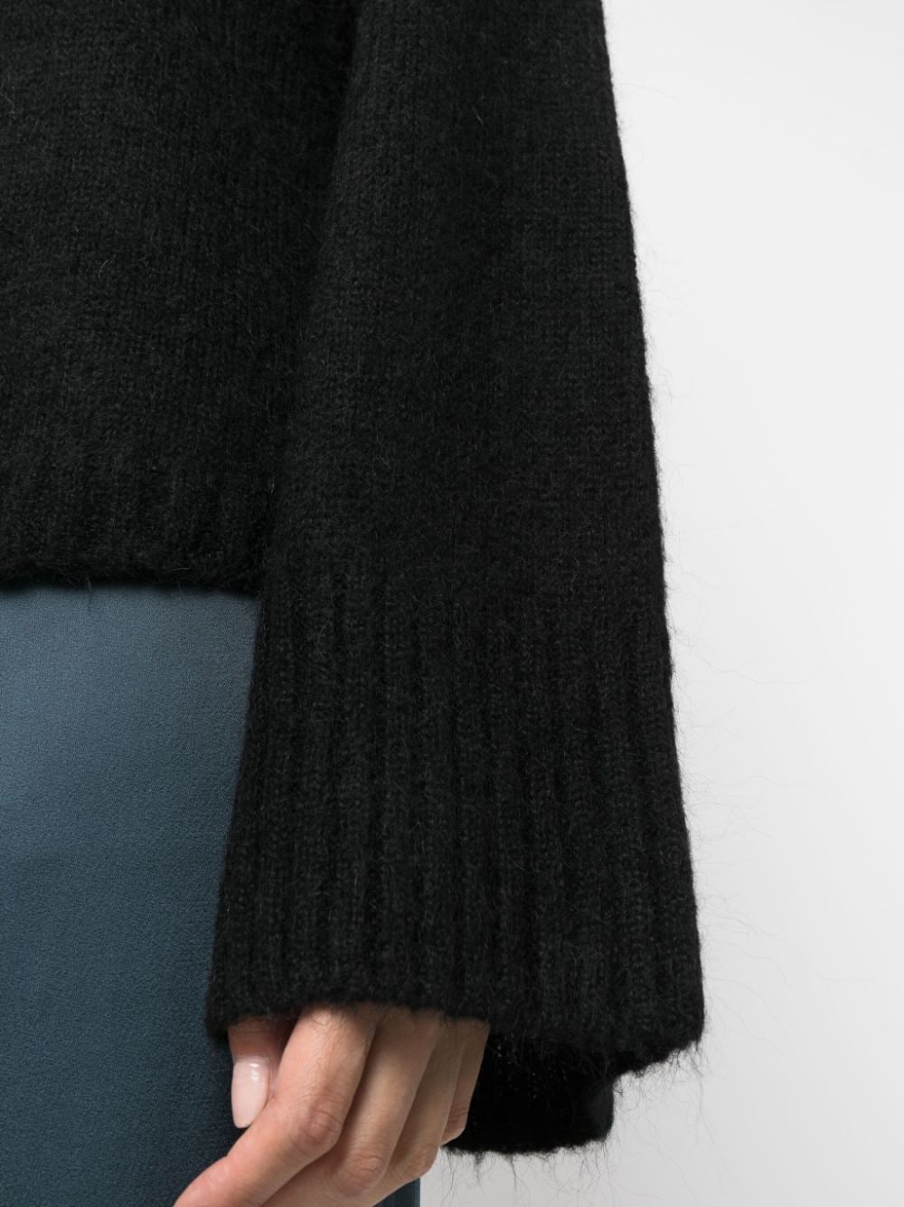 Shop By Malene Birger Round-neck Knitted Jumper In Black