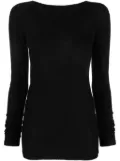 Rick Owens long-sleeved virgin wool top - Black