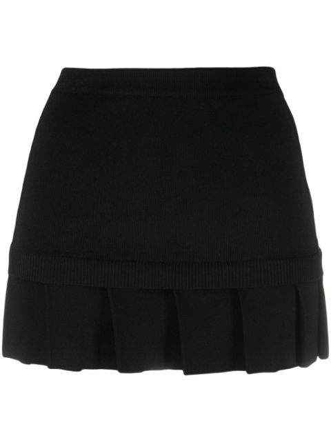 Off-White pleated-hem knitted miniskirt Women