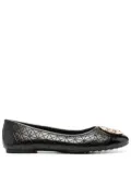 Tory Burch Claire quilted ballerina shoes - Black