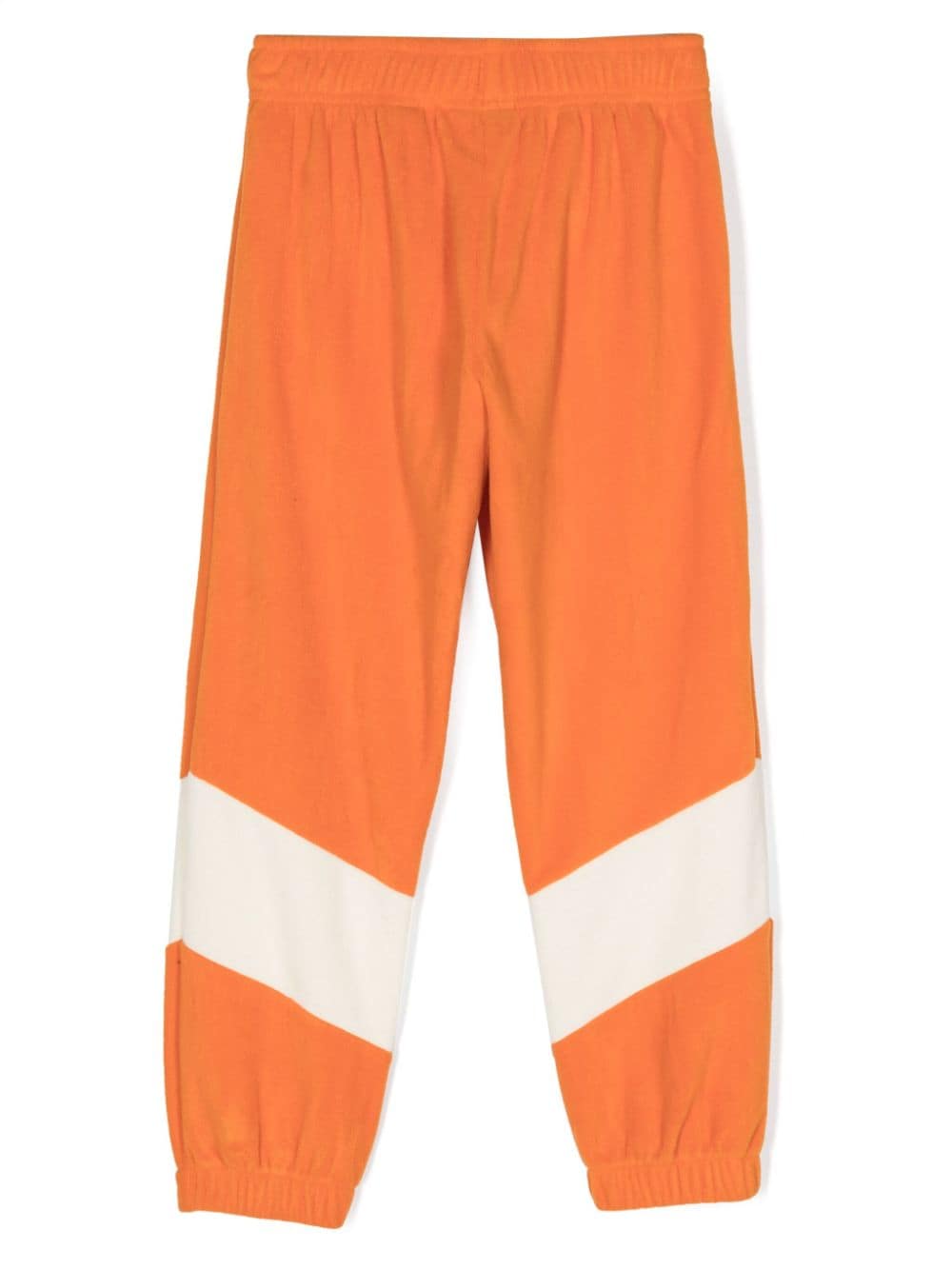 Shop Mini Rodini Panther-patch Colour-block Track Pants In Orange
