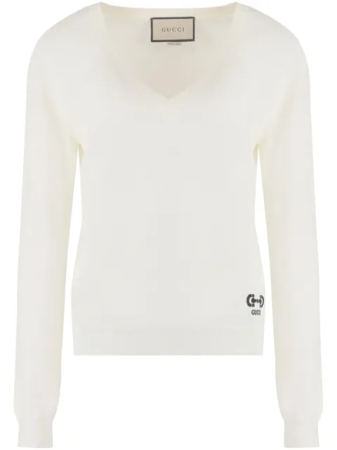 Gucci GG V-neck wool jumper