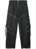 Off-White zip denim cargo pants - Grey