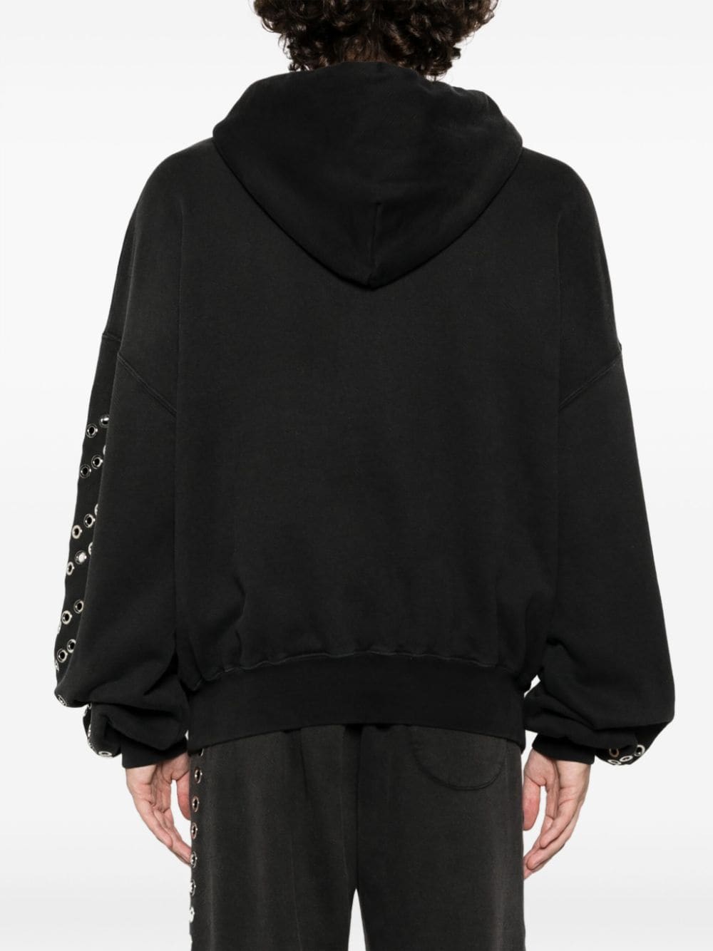 Shop Off-white Diag Stripe-embellished Hoodie In Black