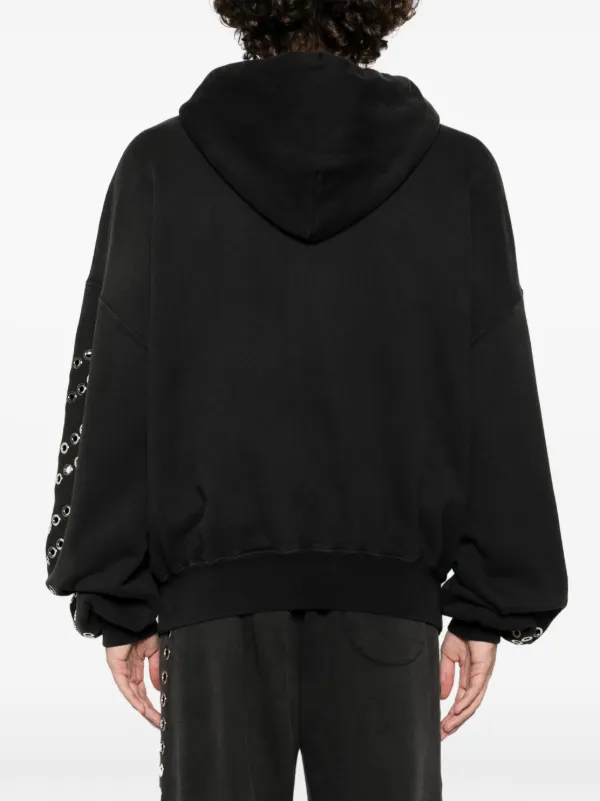 Off-White Diag Stripe-embellished Hoodie Black FARFETCH ID